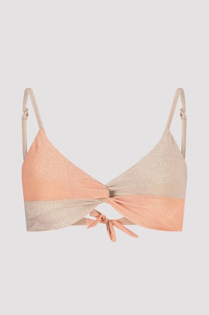 Çok Renkli Simli Amelie Straplez Bikini Üstü