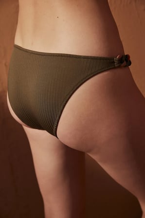 Haki Beatrice Side Bikini Altı