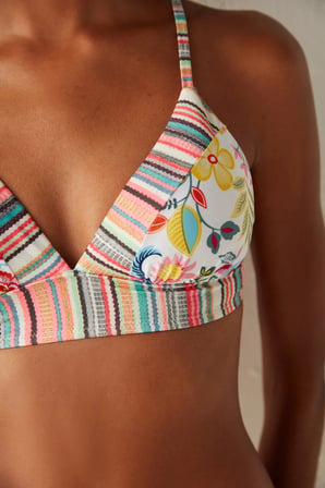 Çok Renkli Escape Bralet Bikini Üstü