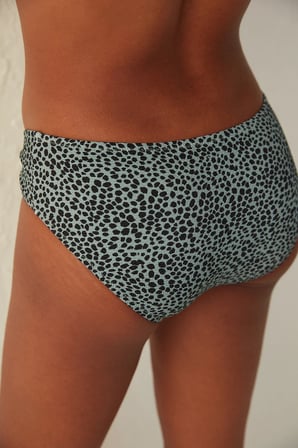 Gri ve Siyah Hunter Aksesuar Detaylı Bikini Altı