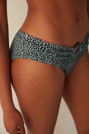 Gri ve Siyah Hunter Aksesuar Detaylı Bikini Altı