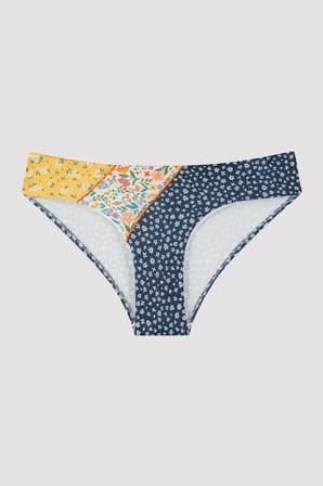 Çok Renkli Bonita Çiçek Desenli Hipster Bikini Altı