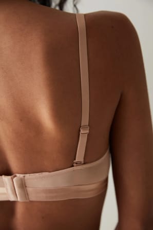 Bej Angelina Straplez Push Up Balenli Sütyen