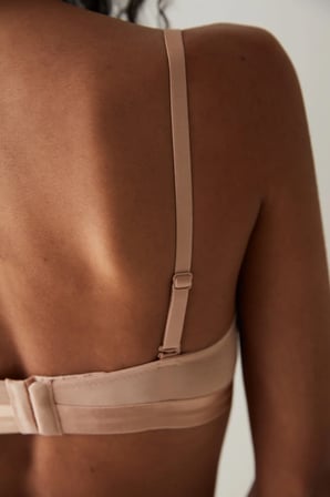 Bej Angelina Straplez Push Up Balenli Sütyen