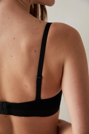 Siyah Angelina Straplez Push Up Balenli Sütyen