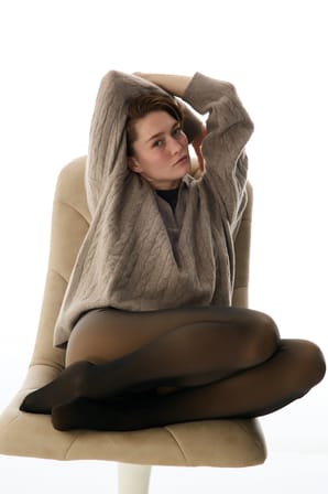 Thin Looking  İçi Peluşlu Siyah Külotlu Çorap