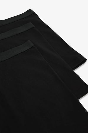 Erkek Pamuklu Basic Black 3'lü Boxer
