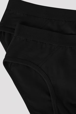 Erkek Basic Tape Siyah 2li Slip Külot