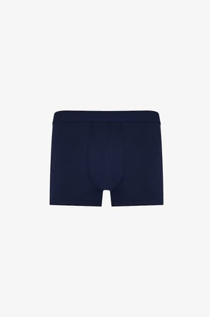 Erkek Pamukl Basic Mavi 3'lü Boxer Külot