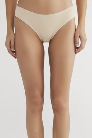 #İzbırakmaz Light Ten Rengi Lazer Kesim Slip Külot