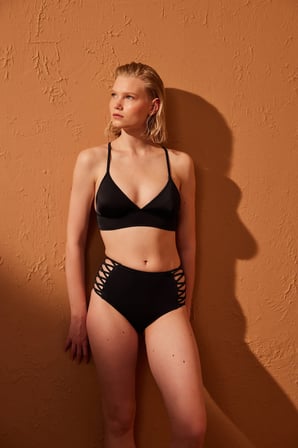 Siyah Basic Bralet Bikini Üstü