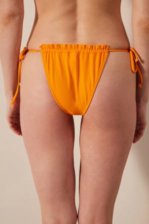 Basic Super Frill Açık Turuncu Bikini Altı