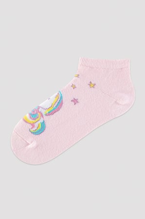 Kız Çocuk Unicorn Desenli 4lü Patik Çorap