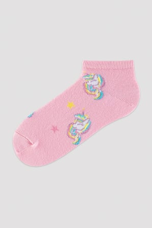 Kız Çocuk Unicorn Desenli 4lü Patik Çorap