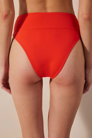 Basic Super High Leg Mercan Bikini Altı