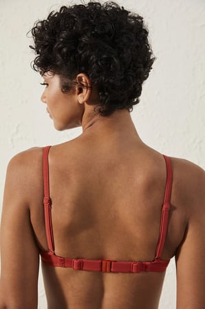 Basic Balenli Tarçın Rengi Bikini Üstü