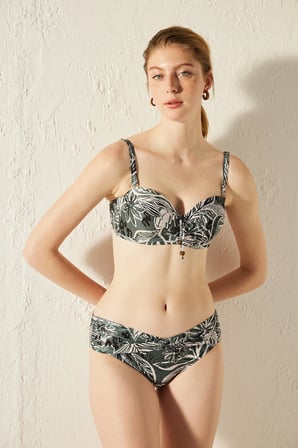 Ciamis Çiçek Desenli Twist Bikini Altı