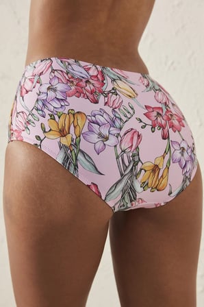 Filipa Çiçek Desenli Yüksek Bel Bikini Altı