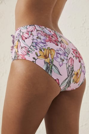 Filipa Çiçek Desenli Yüksek Bel Bikini Altı