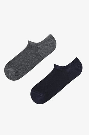 Erkek Bambu 2li Sneaker Çorabı