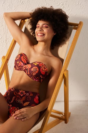 Gianna Yüksek Bel Desenli Bikini Altı