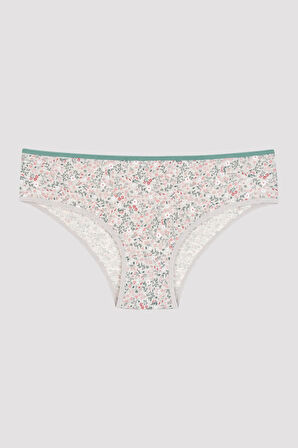 Floral Çiçek Desenli 3lü Cover Çok Renkli Slip Külot