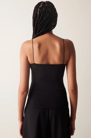 İnce Askılı Siyah  New Cami Atlet