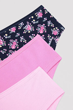 Peony 3lü Çok Renkli Hipster Külot