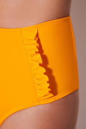 High Ruffle Turuncu Bikini Altı