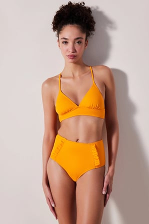 High Ruffle Turuncu Bikini Altı