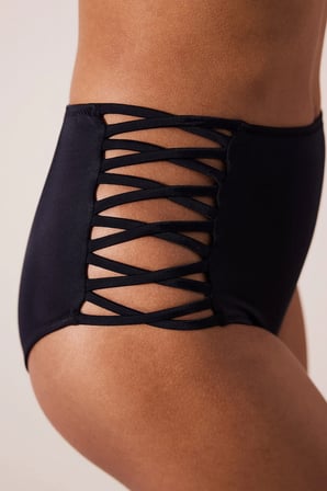 High Fashion Siyah Bikini Altı