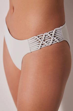 Macrame Taş Rengi Bikini Altı