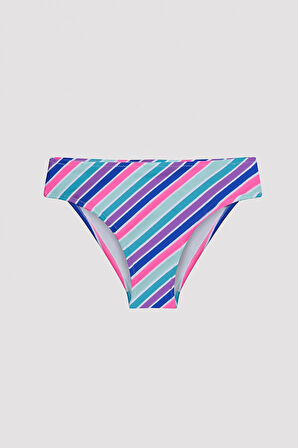 Genç Kız Colorful Stripe Halter Bikini Takımı