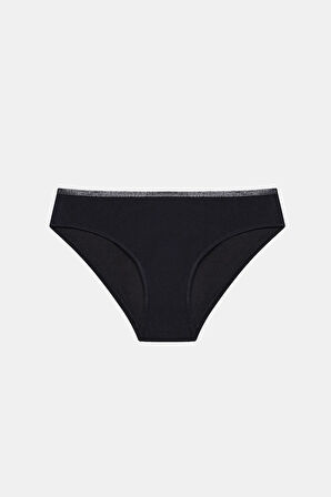 Genç Kız Siyah Silver Bandeau Bikini Takımı
