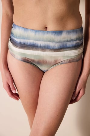 Dalia Yüksek Bel Büzgülü Çok Renkli Bikini Altı