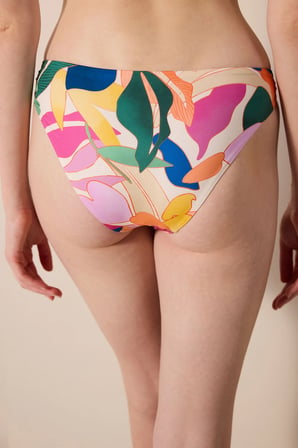 Magnolia Yanları Detaylı Çok Renkli Bikini Altı