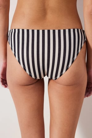 Alia Slip Simli Çizgili Bikini Altı