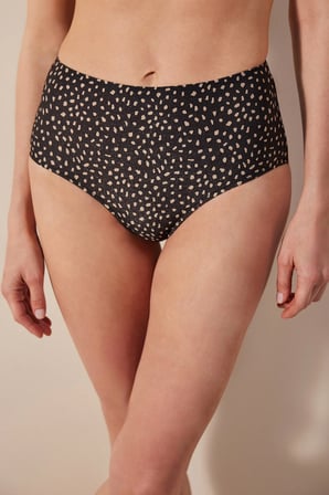 Luna Yüksek Bel Simli Çok Renkli Bikini Altı