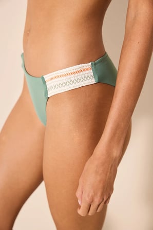 Piera Side İşlemeli Yeşil Bikini Altı