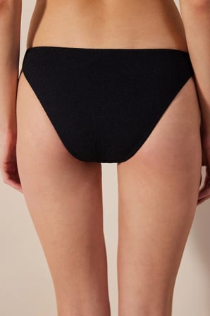 Arlo Side Dokulu ve Makromeli Siyah Bikini Altı