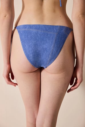 Jade Zımbalı ve Taşlı Çok Renkli Bikini Altı 