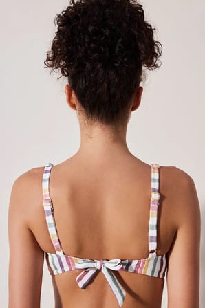 Kofi Bra Dokulu Çok Renkli Bikini Üstü