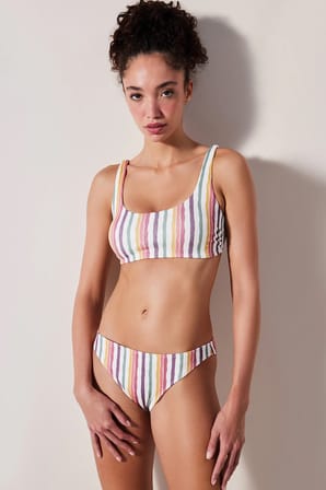Kofi Bra Dokulu Çok Renkli Bikini Üstü