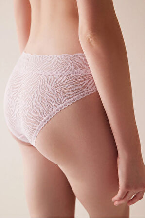 Lacy Elegance Dantel Pembe Hipster Külot