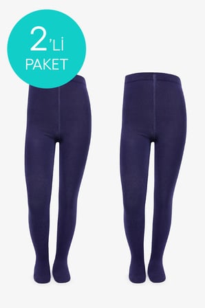 Kız Çocuk Pretty Koton Lacivert 2li Külotlu Çorap