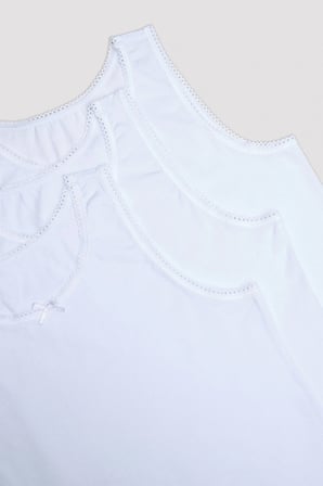 Kız Çocuk W Basic Pamuklu 3lü Çok Renkli Atlet