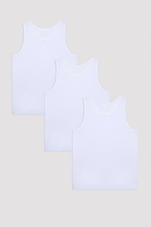 Kız Çocuk W Basic Pamuklu 3lü Çok Renkli Atlet