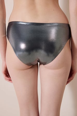 Faylinn Hipster  Parlak Gümüş Rengi Bikini Altı