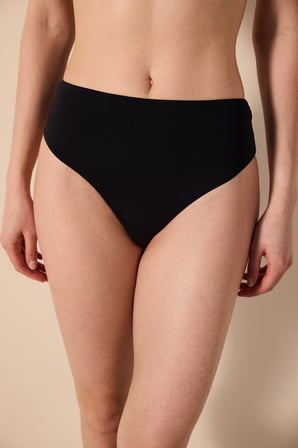 Glory Yüksek Bel V Siyah Bikini Altı