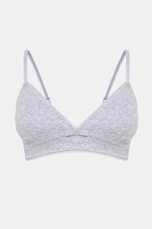 My First Bra Basic Rib 2li Çok Renkli Pamuklu Sütyen